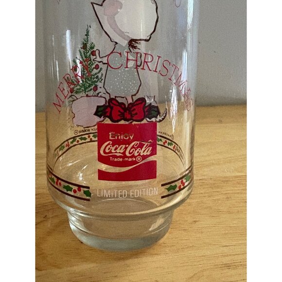 Holly Hobbie Coca-Cola Christmas Glass Limited Edition American Greetings Corp - Picture 8 of 9